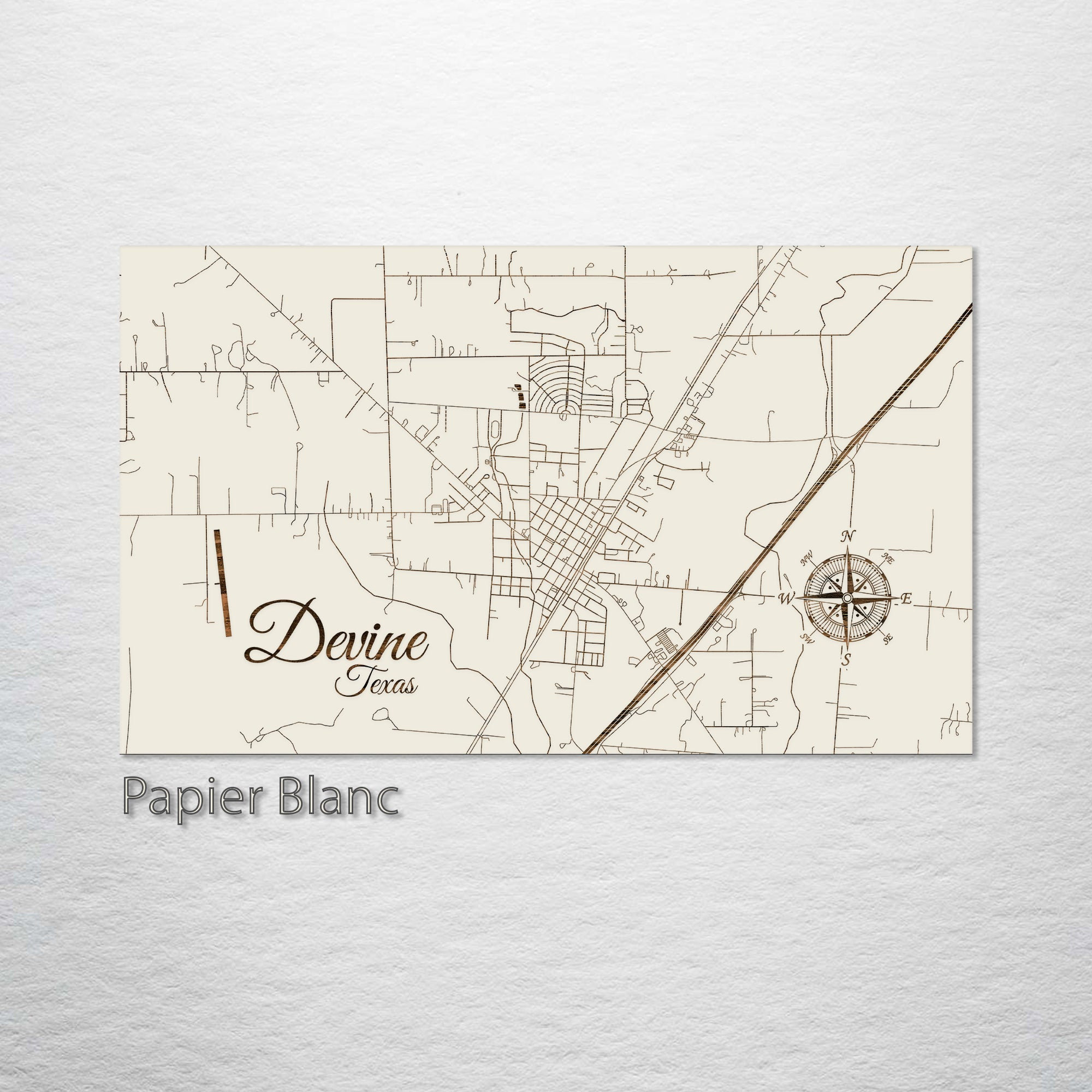 Texas Devine Street Map Etsy