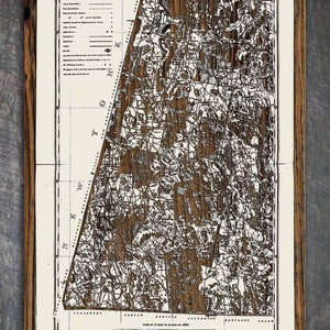 Massachusetts: 1871 Berkshire County| Wood Wall Decor
