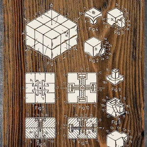 Rubik&#39;s Cube Inverted| Wood Wall Decor