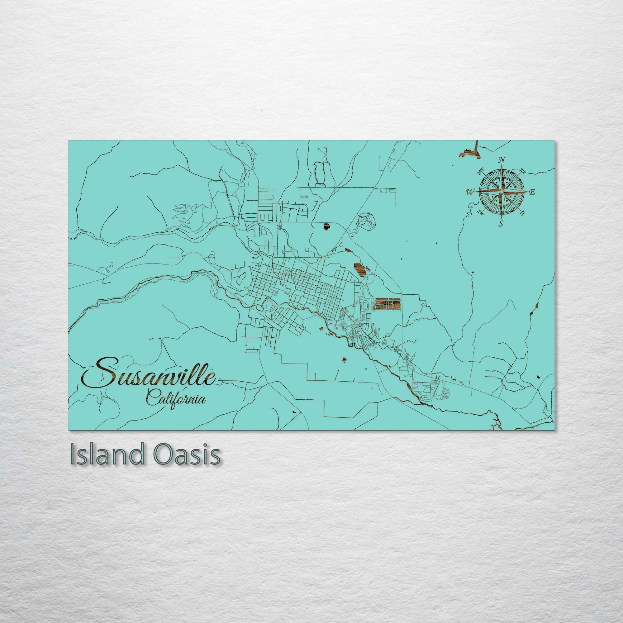 Mapa de calles de Susanville, California: Arte mural de pino grabado en  madera - Etsy México, image size:2000x2000