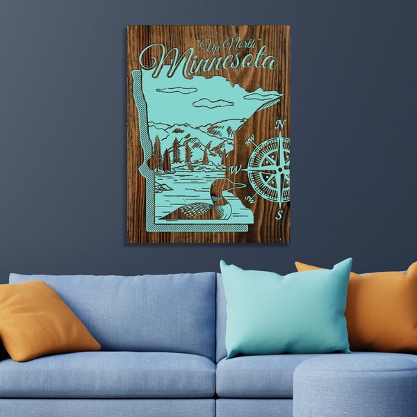 Minnesota: Up North Abstract| Wood Wall Decor