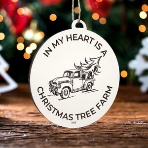 In meinem Herzen Ornament | Graviertes Kartenornament aus Holz | Handgemachte Weihnachtsdeko | Weihnachtsornament