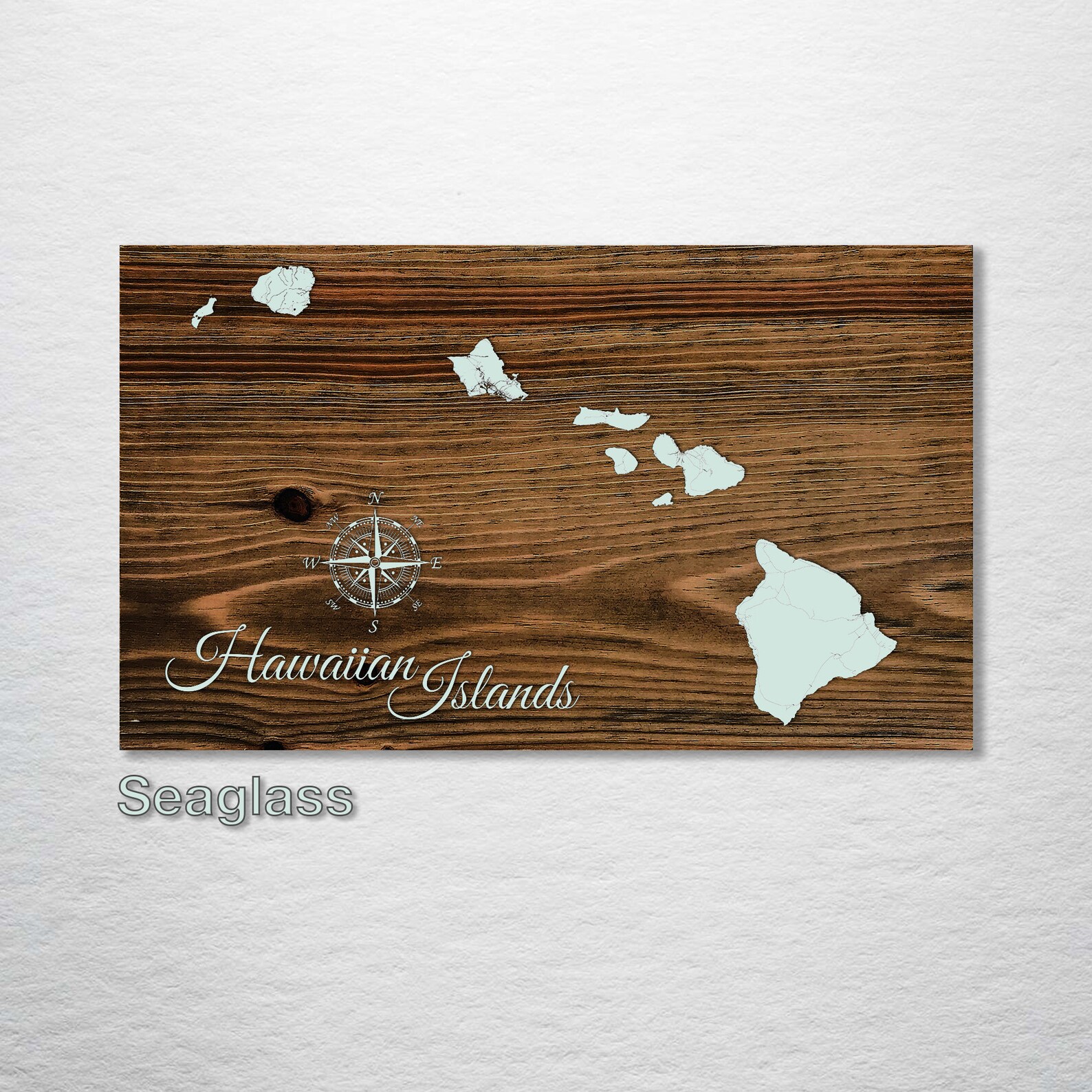 Hawaiian Islands Wood Wall Art Rustic Home Decor Wood Etsy