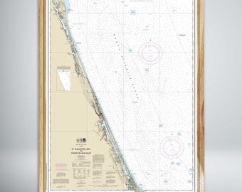 St. Augustine Light to Ponce De Leon Inlet Nautical Map (NOAA)