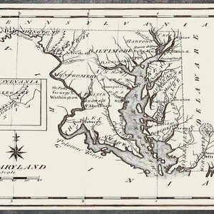 Maryland: Historic Map| Wood Wall Decor