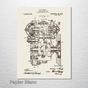 1920 Harley Davidson Engine| Wood Wall Decor