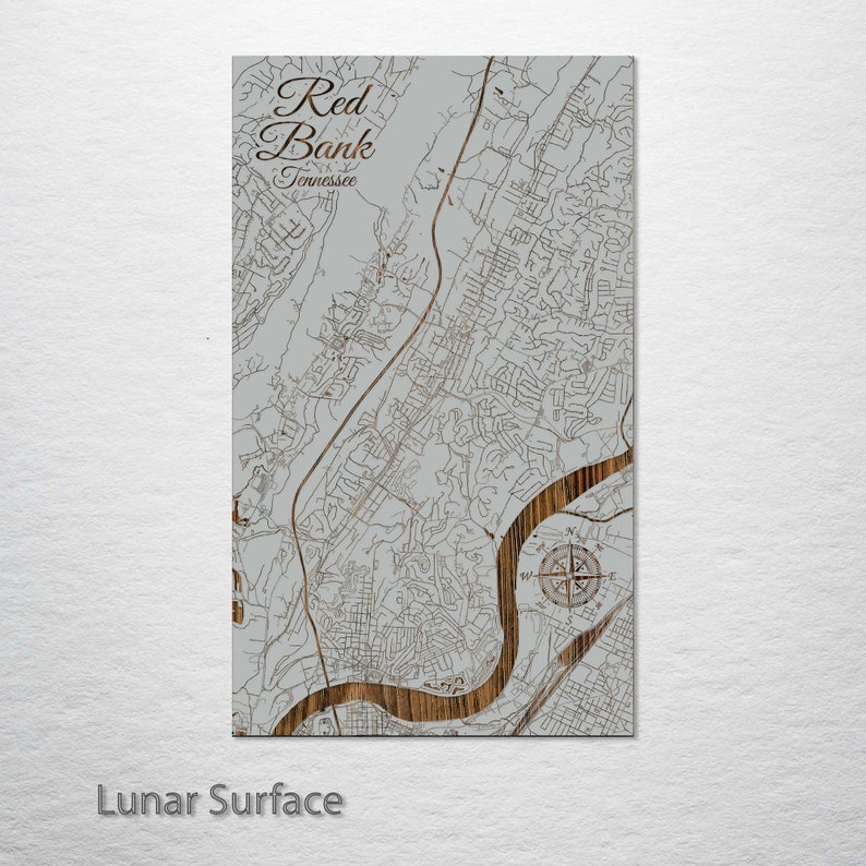 Tennessee: Red Bank Street Map| Wood Wall Decor - Etsy