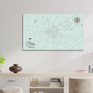 Tennessee: Paris Street Map| Wood Wall Decor