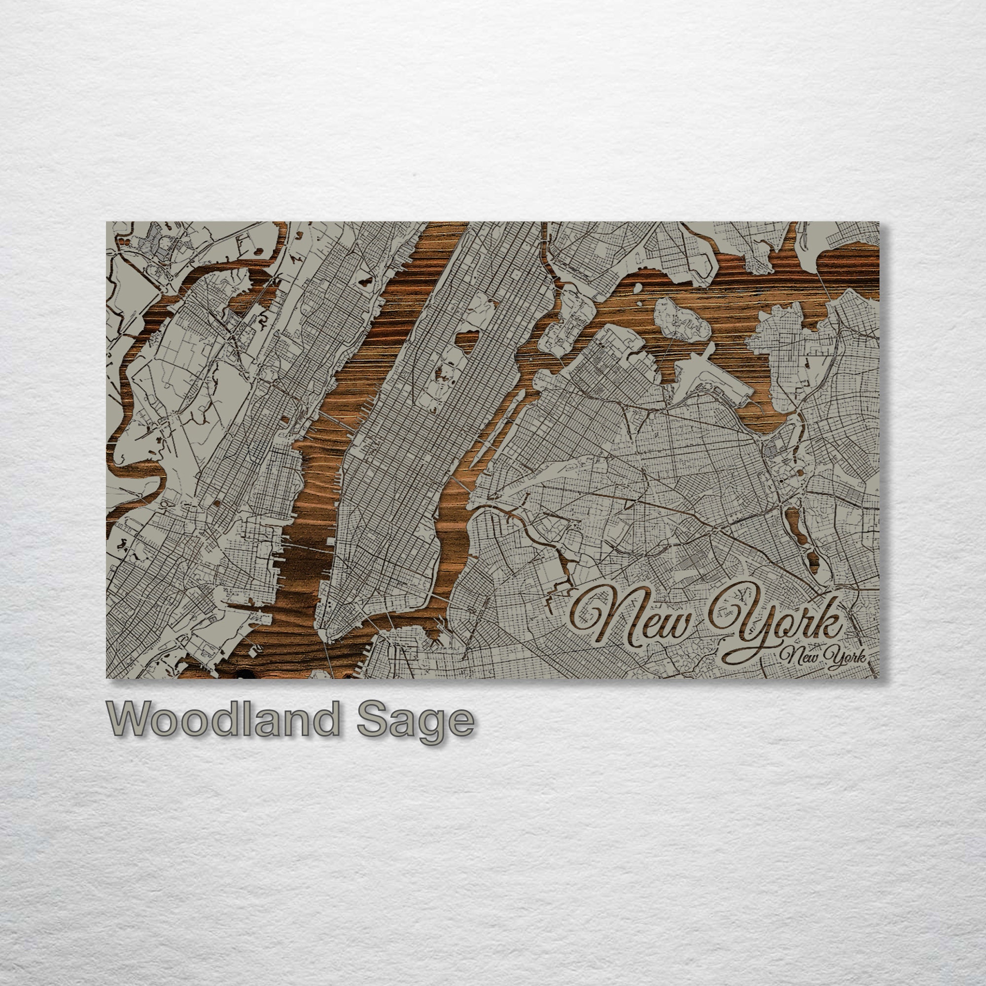 New York City New York Wood Wall Art Rustic Home Decor Etsy