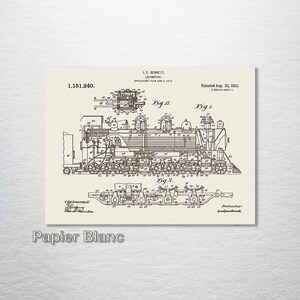 May include: A black and white line drawing of a locomotive patent, showing a side view of the engine. The patent number 1,151,240 is visible at the top of the image. The patent was filed on June 4, 1913 and patented on August 24, 1915. The inventor's name, J.E. Bennett, is also visible.