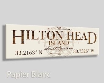Hilton Head Island Stick (12in x 3.75in); Wood Engraved, Wall Art| Wood Wall Decor