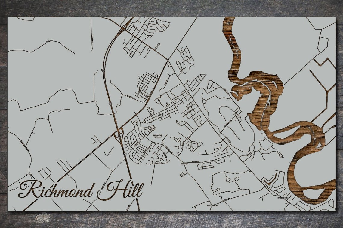 Richmond Hill Street Map Etsy