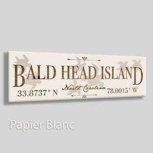 North Carolina: Bald Head Island Stick (12in x 3.75in); Wood Engraved, Wall Art| Wood Wall Decor | Decorative City Plaque | Engraved Wood