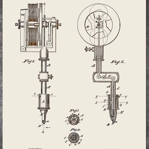 Tattooing Machine| Wood Wall Decor