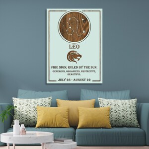 Leo Zodiac| Wood Wall Decor