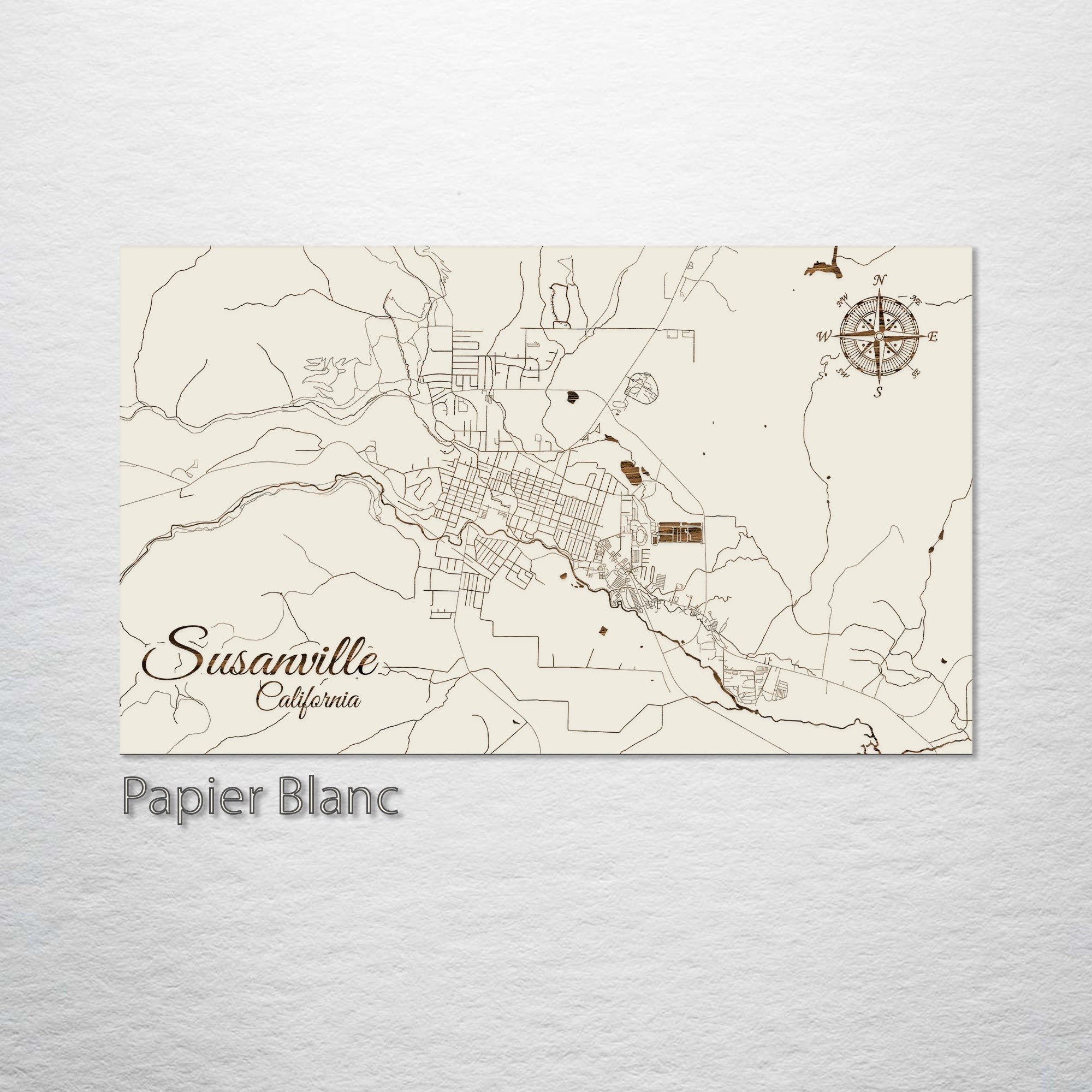 Mapa de calles de Susanville, California: Arte mural de pino grabado en  madera - Etsy México, image size:2000x2000