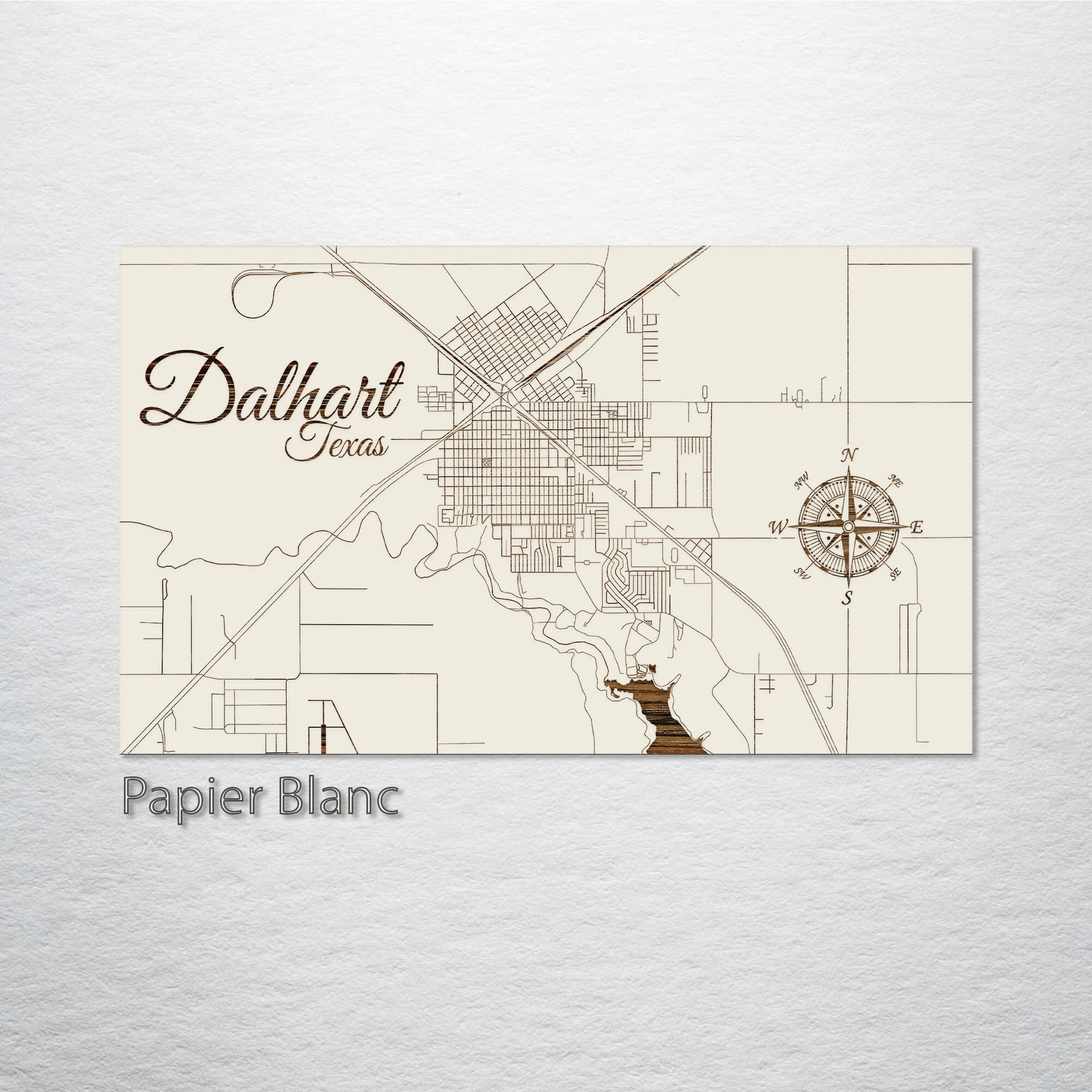 Dalhart, Texas Street Map: Laser Engraved Wood Wall Art - Etsy, image size:2000x2000