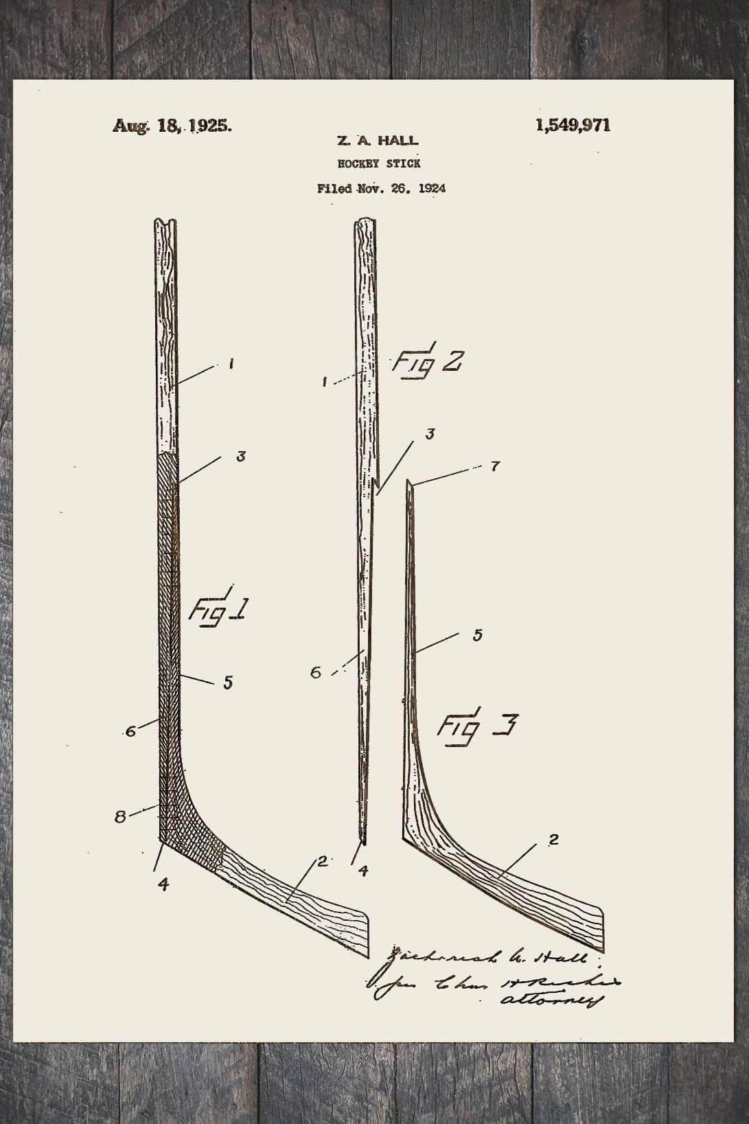 Engraved Hockey Stick Wood Wall Decor: City Plaque