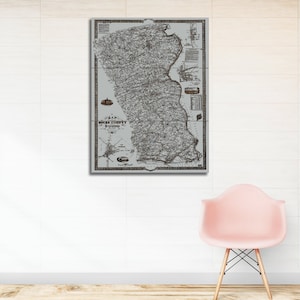 1850 Bucks County, Pennsylvania Wood Map | 1850 Bucks County Historic Map | Wood Wall Art | Wood Wall Decor | Home Decor
