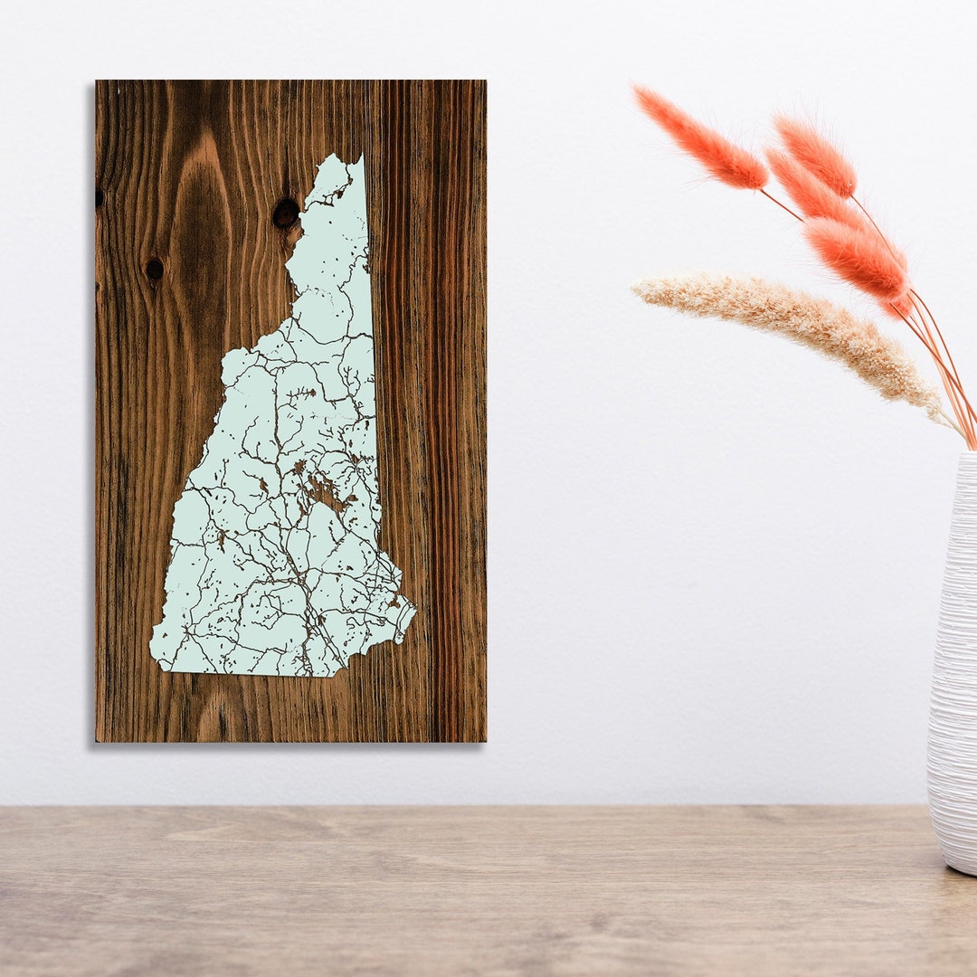 Custom 3d wooden map of Grafton County,New Hampshire,United States main image 1