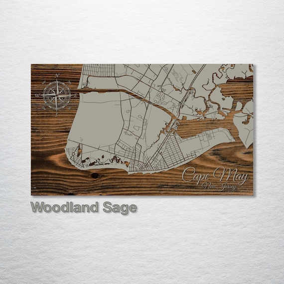 Cape May Street Map New Jersey: Cape May Street Map | Etsy