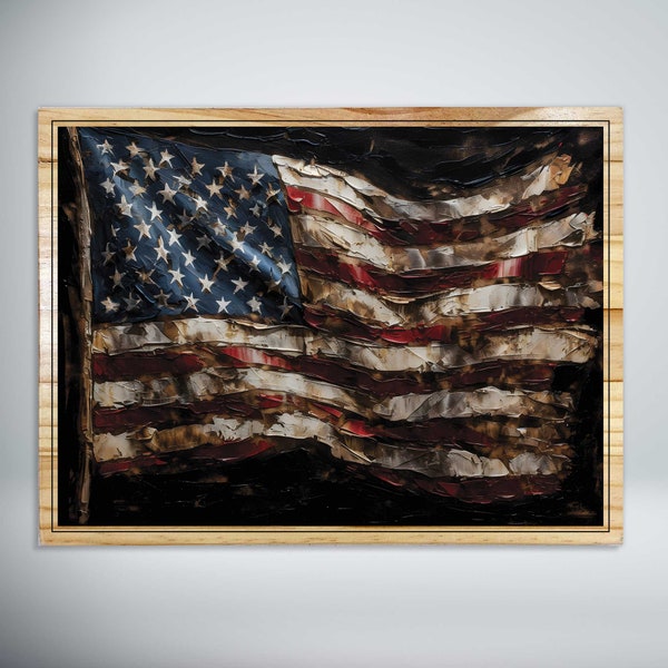 American Flag Oil Painting