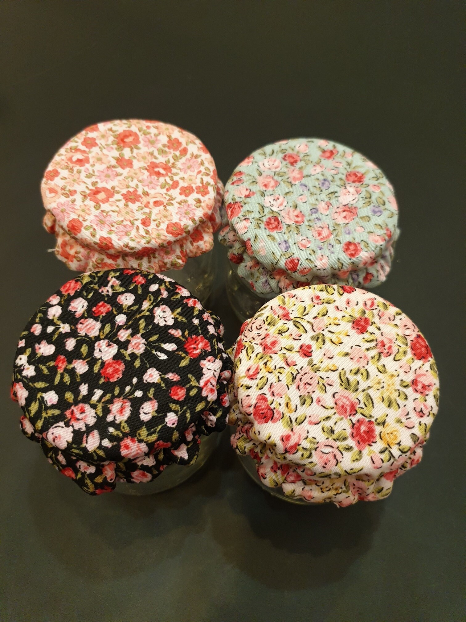 Lot de 4 Charlottes Alimentaires Pour Pots Yaourt Coton/Pul