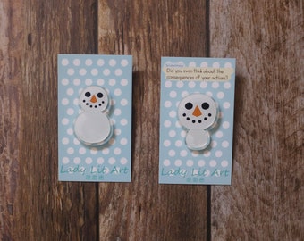 Snowman Acrylic Pin