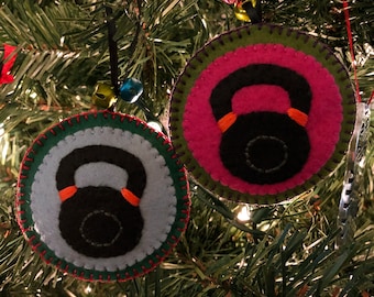 Custom Kettlebell Felt Ornament