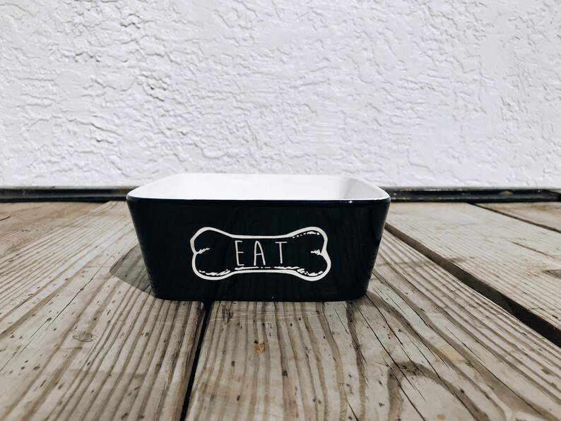 Personalized Ceramic Dog /& Cat Bowl