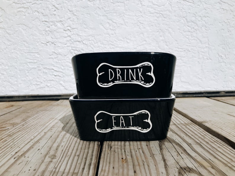 Personalized Ceramic Dog /& Cat Bowl