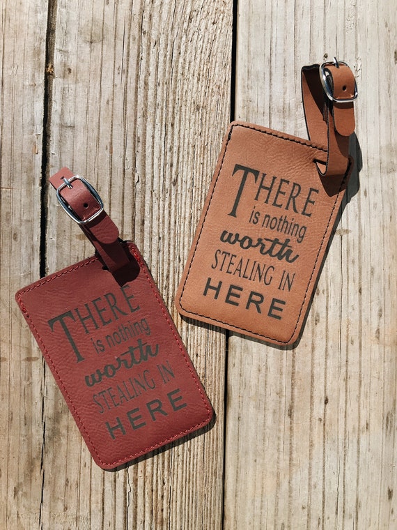 Personalized leather luggage tags etsy Clearance