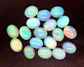 Natuurlijke opaal AAA kwaliteit cabochon, platte achterkant cabochon, opaal cabochon, natuurlijke Ethiopische opaal, ovale vorm, losse opaal glad