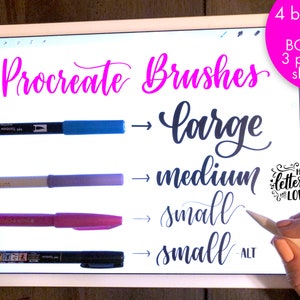 Procreate pinceaux de lettrage personnalisés, Essentials Set pour le lettrage, marqueurs de pinceau, lettrage numérique, pinceau Procreate, calligraphie
