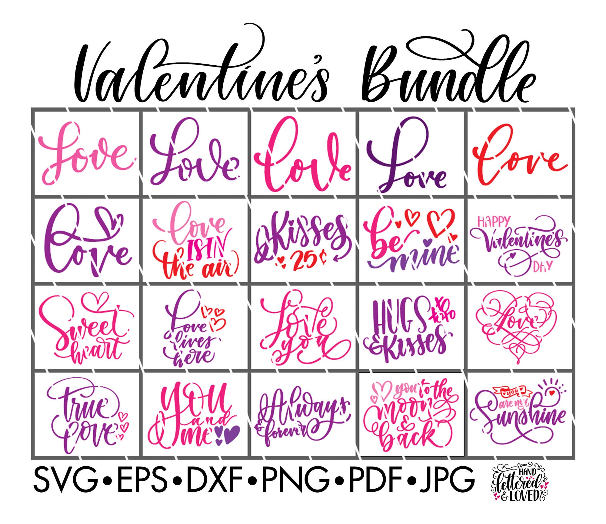 SVG Valentines Day Svg Valentines Shirt Valentine's Svg Bundle Svg Cut ...