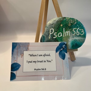 Painted river rock with Bible verse