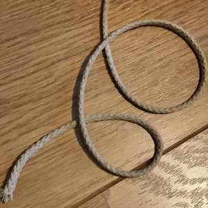Cord, linen, natural color, width 5 mm