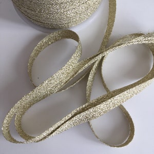 Crochet Gold Lurex Lace Ribbom, Set Lurex Lace Ribbons for Crafts, Gold  Lurex Trim Set for Jewelry and Dresses Decoration 