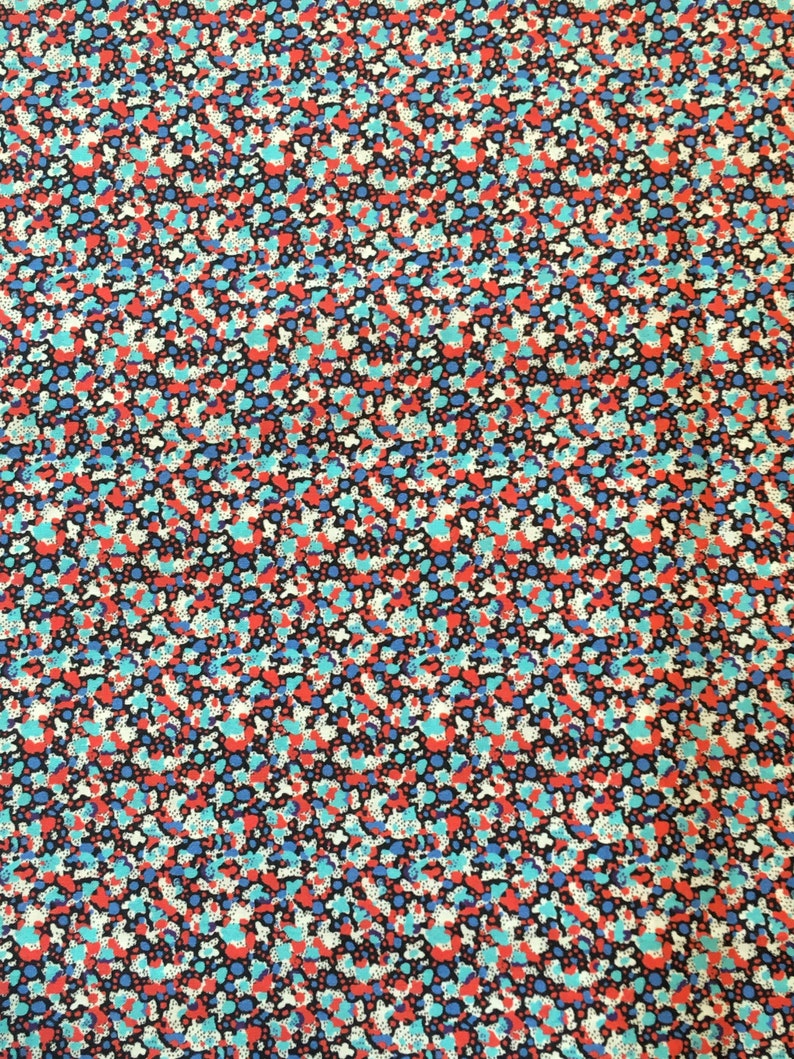 Length 50 cm blue and red tones Pepper J Liberty cotton fabric