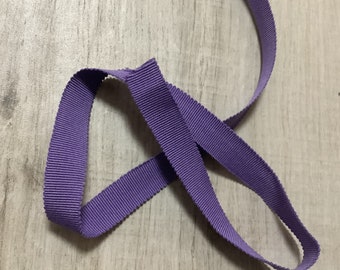 Coarse grain ribbon, cotton, purple color, width 15 mm