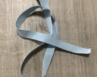Cinta de grano grueso, algodón, color azul claro, ancho 15 mm