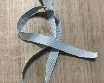 Coarse grain ribbon, cotton, light blue color, width 15 mm