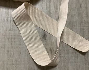 Coarse grain ribbon, cotton, Ecru colour, width 35 mm