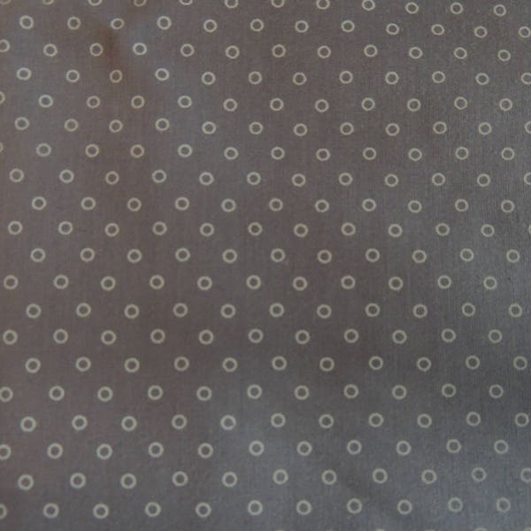 Coupon de tissu, popeline de coton, Motifs Pois, Gris ardoise cendrée