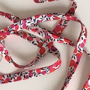 Liberty Wiltshire Bias Binding Tons S Red and Pink Width 1 cm