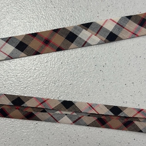 Folded bias, cotton, color black brown beige white, width 20 mm