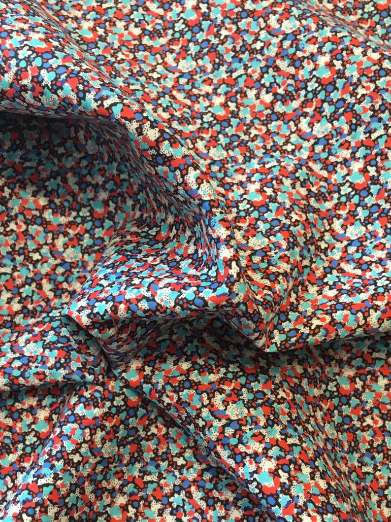 Length 50 cm blue and red tones Pepper J Liberty cotton fabric
