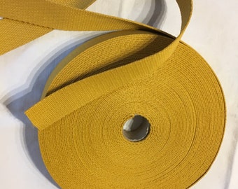 Alça de bagagem, algodão, cor Ocre Mostarda (042), largura 30 mm