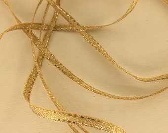 Ruban, métallisé, Couleur Doré (101), Largeur 3 mm
