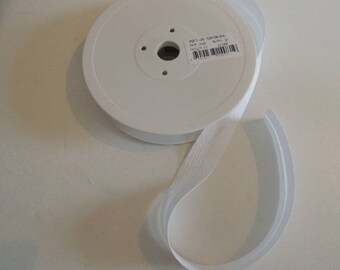 White polycoton folded bias width 20 mm